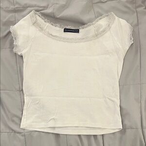 Brandy Melville Lace Trim Tee